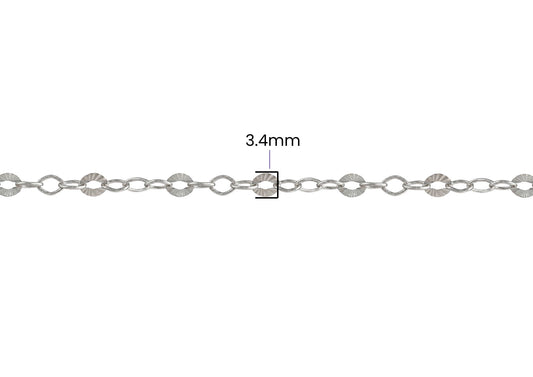 Starburst Cable Chain - 3.4MM | Sterling Silver