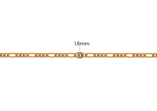Figaro Chain - 1.5MM | 14K Gold Filled