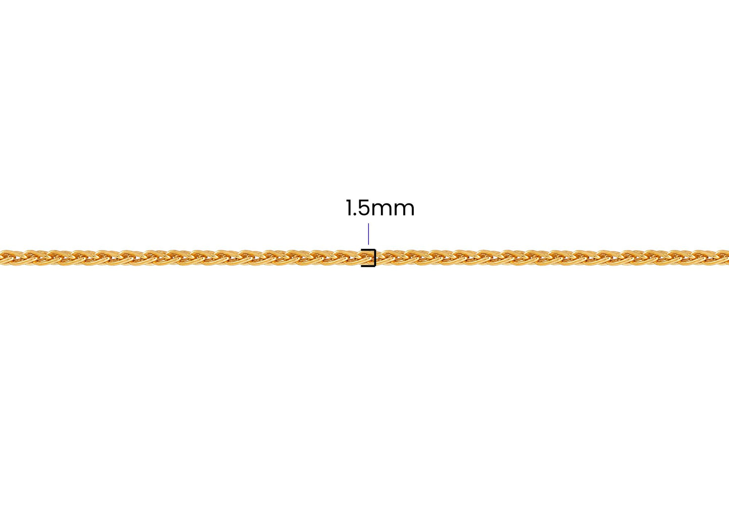 Wheat Chain - 1.5MM | 14K Gold Filled