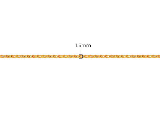 Wheat Chain - 1.5MM | 14K Gold Filled