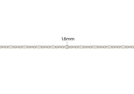 Twisted Figaro Chain - 1.6MM | Sterling Silver