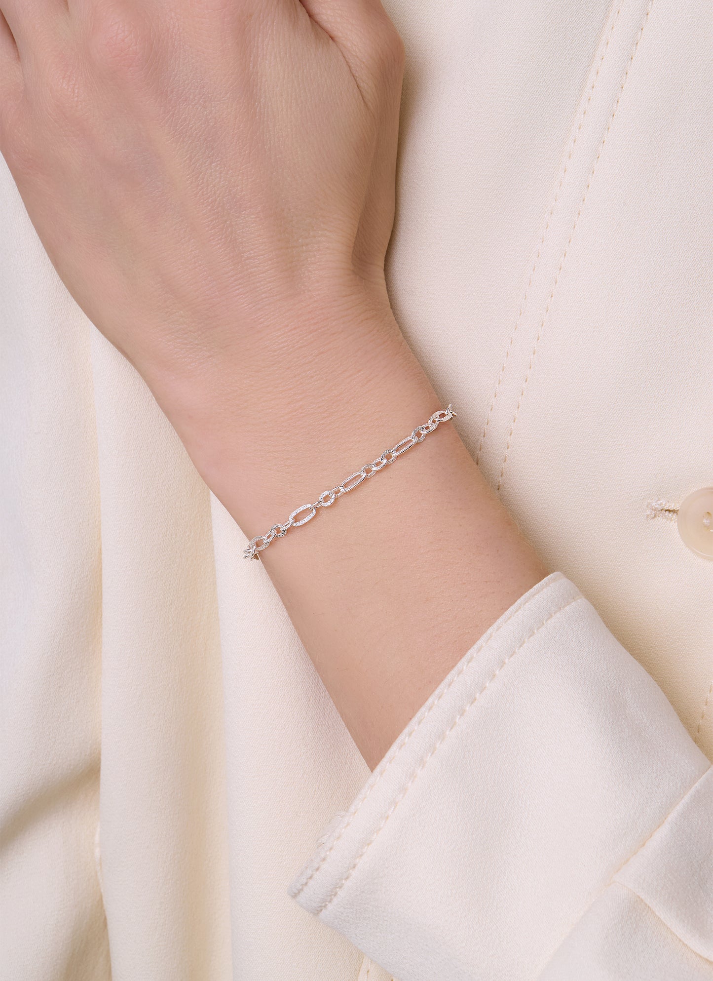 Diamond Cut Figaro Rolo Chain – 3.7mm | Sterling Silver