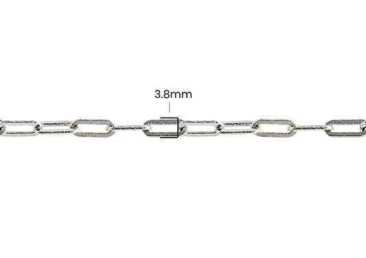 Diamond-Cut Paperclip Chain - 3.8MM | Sterling Silver