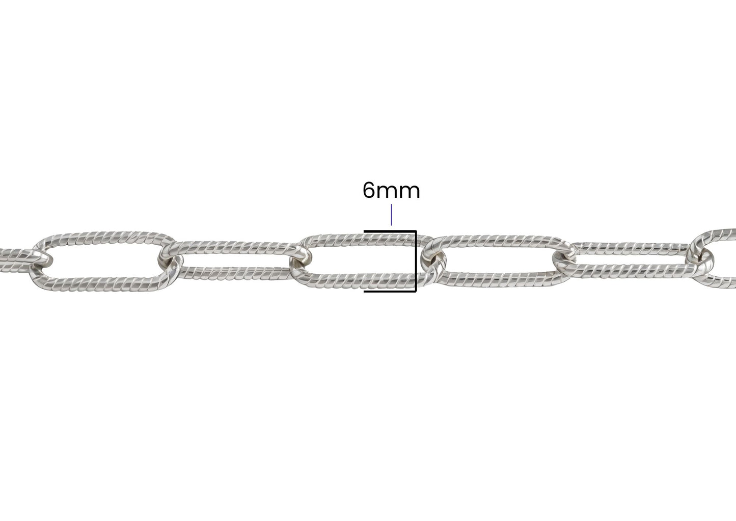 Twisted Paperclip Chain - 6MM | Sterling Silver