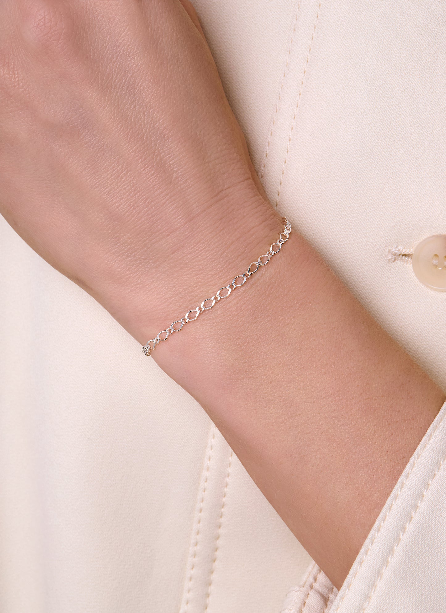 Rhombus 1+1 Chain - 3MM | Sterling Silver