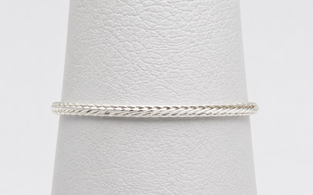 Foxtail Chain Ring - 1MM | Sterling Silver