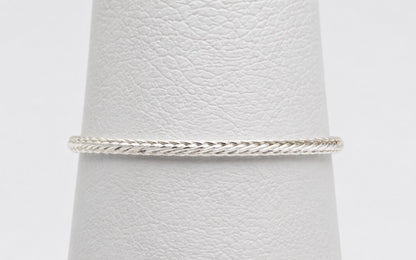 Foxtail Chain Ring - 1MM | Sterling Silver