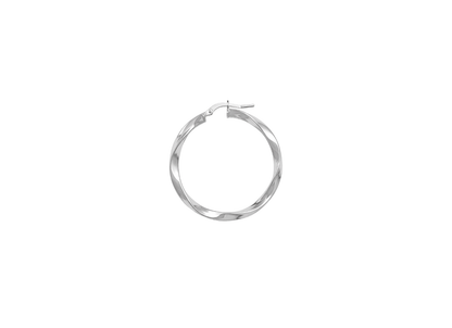 Twisted Hoop Earrings - 35MM | Sterling Silver