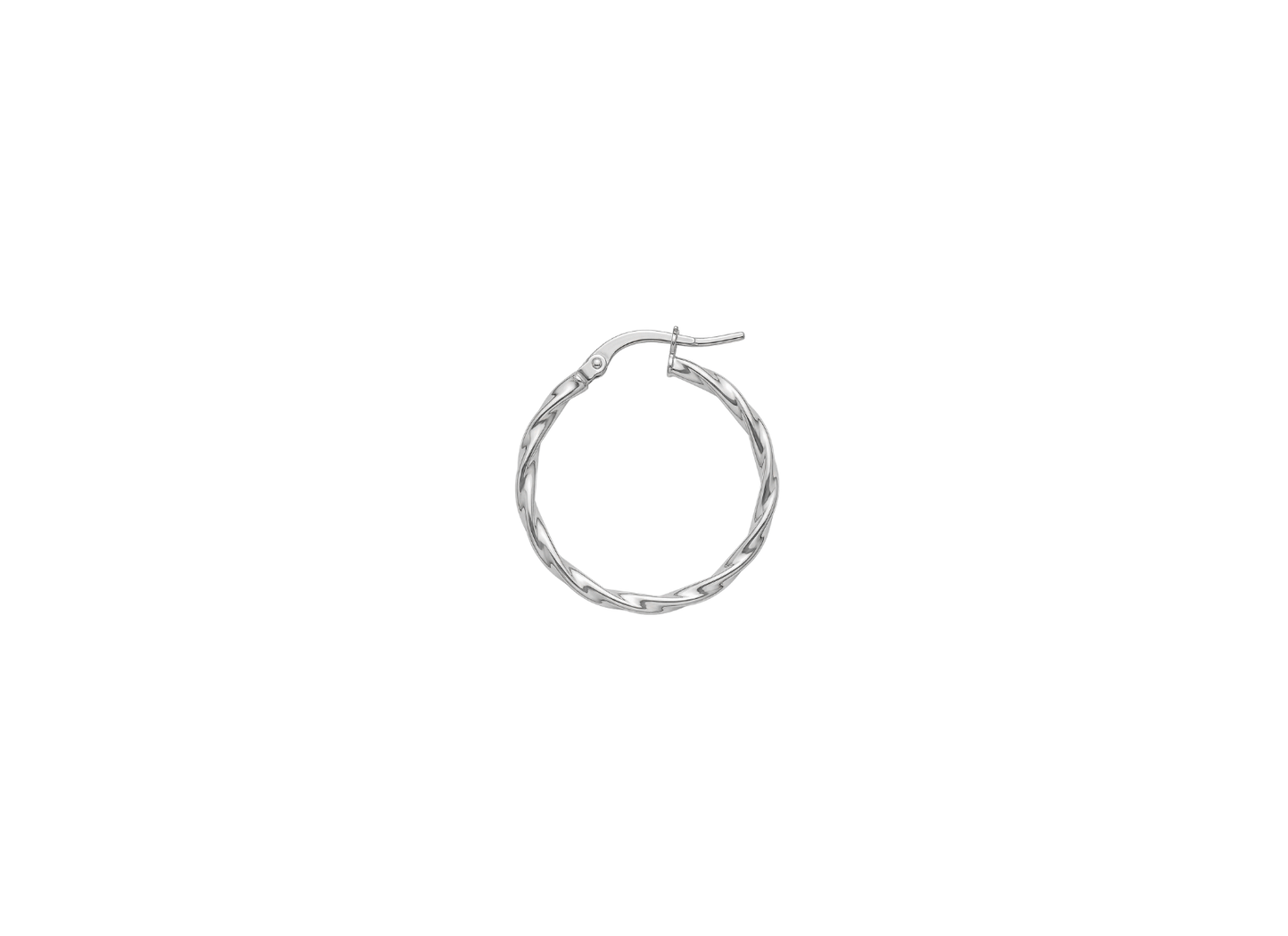 Twisted Hoop Earrings - 24MM | Sterling Silver