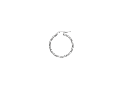 Twisted Hoop Earrings - 24MM | Sterling Silver
