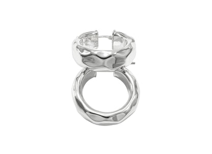 Hammered Tube Hoop Earrings - 23MM | Sterling Silver