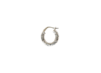 Hammered Hoop Earrings - 18MM | Sterling Silver