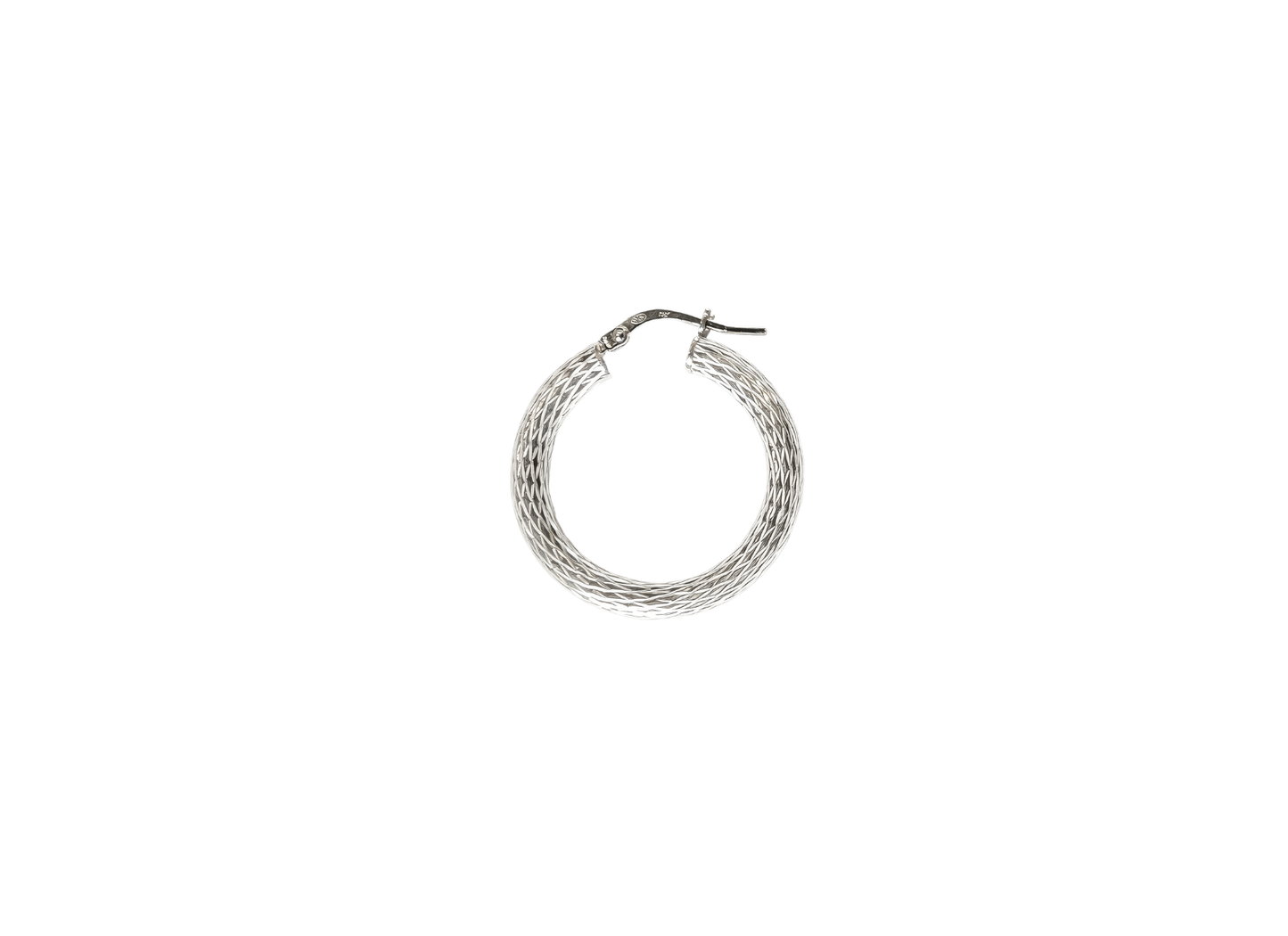 Woven Hoop Earrings - 28MM | Sterling Silver