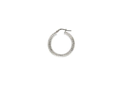 Woven Hoop Earrings - 28MM | Sterling Silver