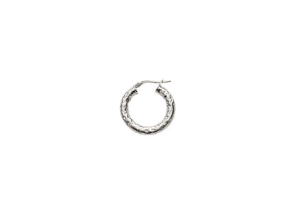 Hammered Hoop Earrings- 23MM | Sterling Silver
