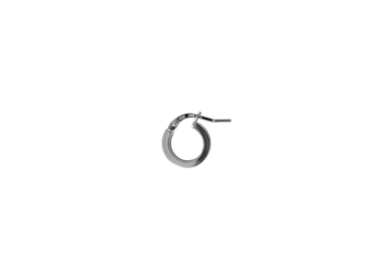 Flat Classic Hoop Earrings - 12MM | Sterling Silver