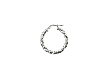 Diamond Cut Textured Hoop Earrings - 27MM | Sterling Silver