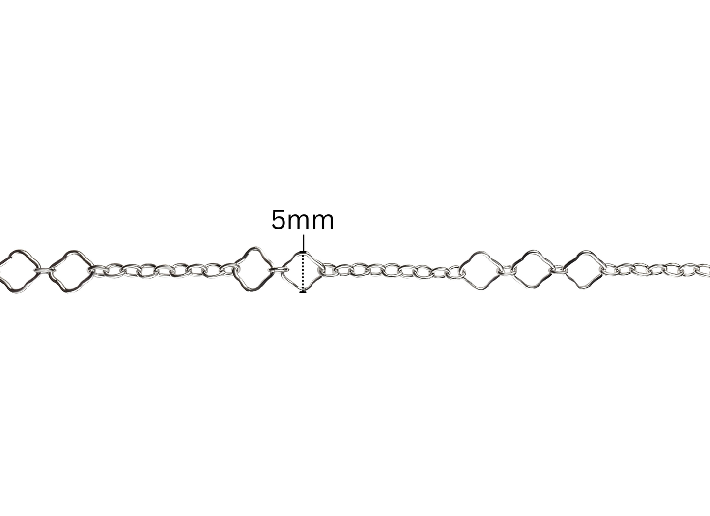 3+2 Clover Chain - 5MM | Sterling Silver