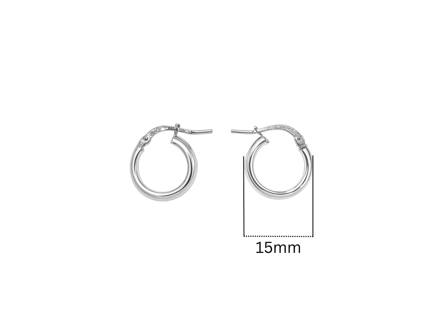 Hoop Earrings - 15MM | Sterling Silver