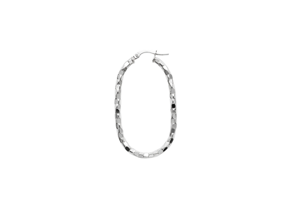 Textured Hoop Earrings - 44MM | Sterling Silver