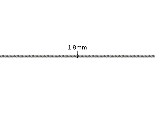 Box Chain - 1.9MM | Sterling Silver