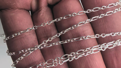 3+1 Figaro Rolo Chain | 2MM | Sterling Silver
