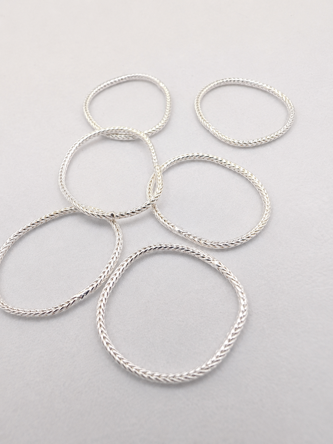 Foxtail Chain Ring - 1MM | Sterling Silver