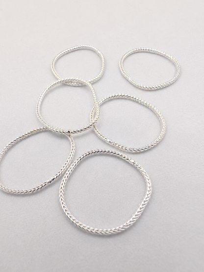 Foxtail Chain Ring - 1MM | Sterling Silver